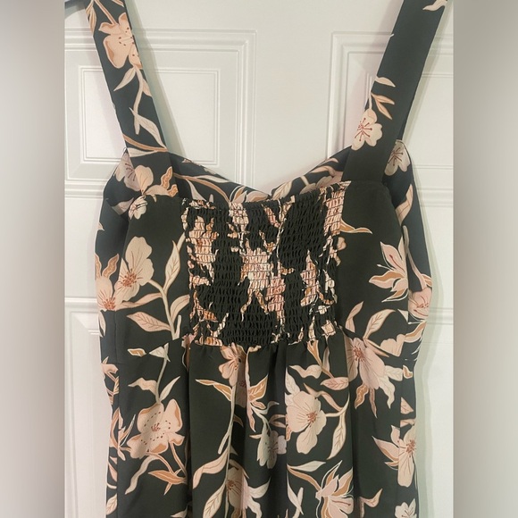 Maurice's Green Floral Sundress Size L Wedding Guest Back To School Summer - Picture 6 of 7